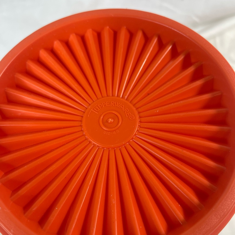 Vintage Tupperware Orange Canister, Made in USA - Picture 2 of 7